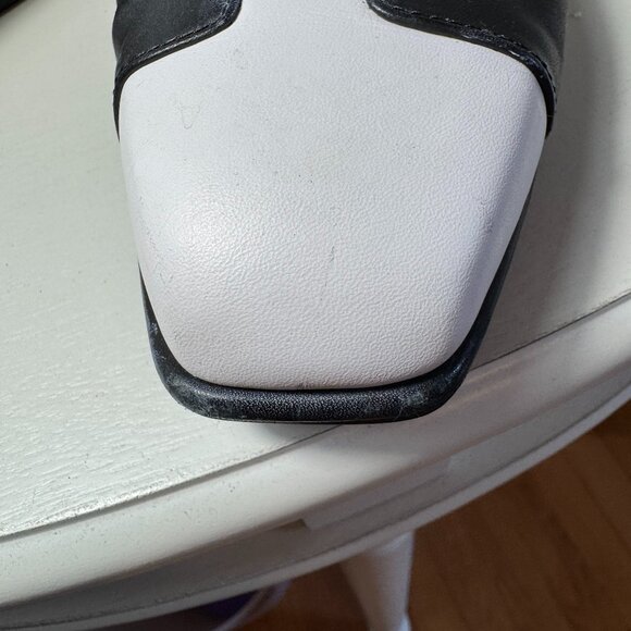 Fabulous Camper "Twins" Mirrored Two-Tone Black and White Slingbacks, size 38 - Picture 12 of 12